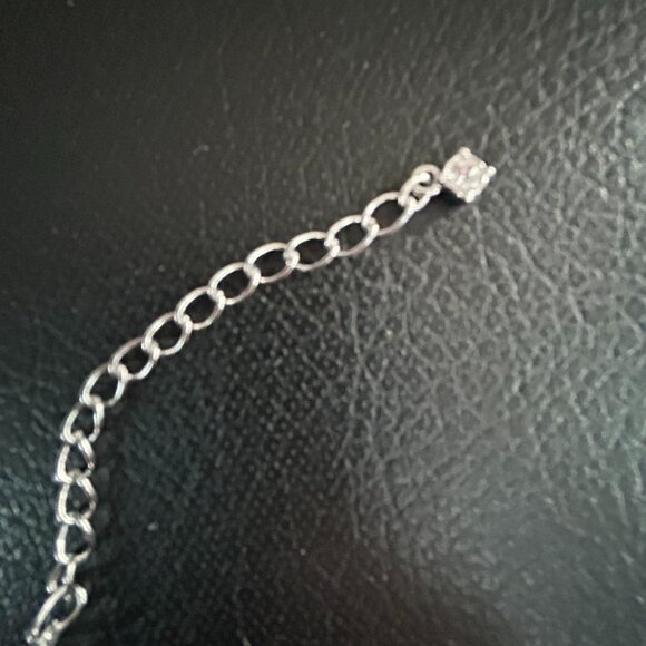 LIA SOPHIA "glitter ball" silvertone snake chain necklace - Picture 6 of 6